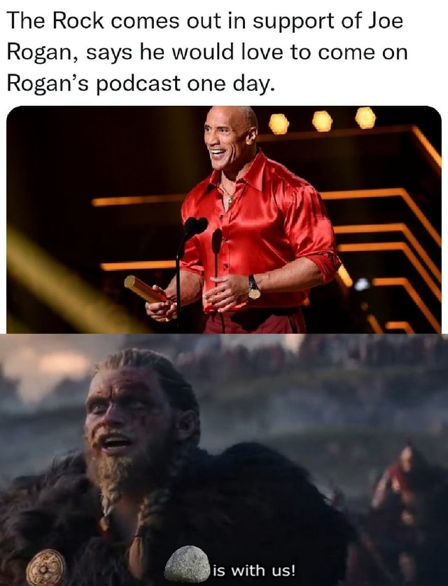 The Rock comes out in support of Joe Rogan, says he would love to come