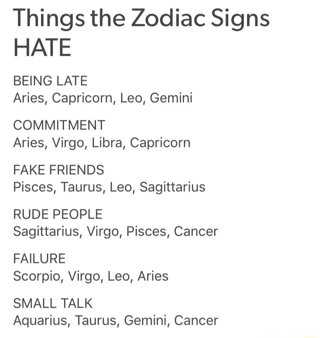 Hate what virgos what do
