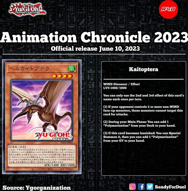 UeGiOh SSTRADING CARD GAME, Animation Chronicle 2023 Official release