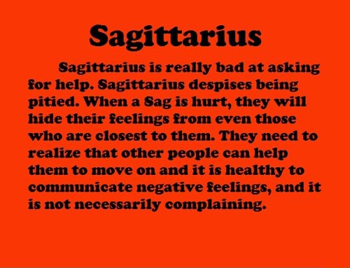 Man hurt sagittarius when What Does