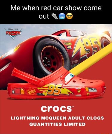 Crocs Lightning McQueen Crocs Adult Clogs