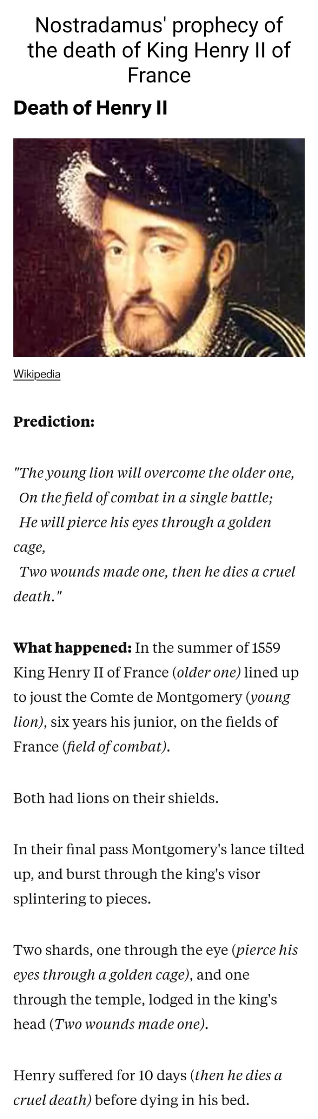 Nostradamus Prophecy Of The Death Of King Henry II Of France Death Of   D7a119124bcc58b4c44cf799c2f6be0ef55da387ad2eb05ca2e78619b525a585 1 