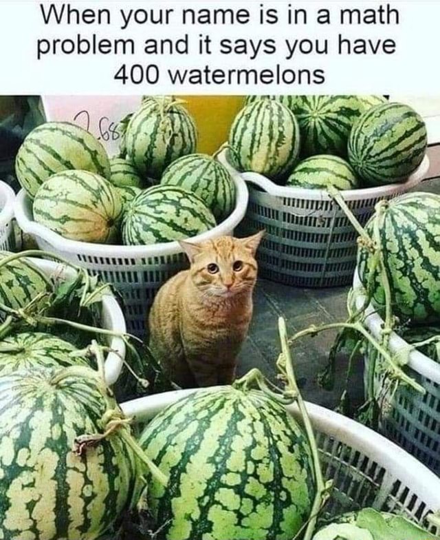 When your name is in a math problem and it says you have 400