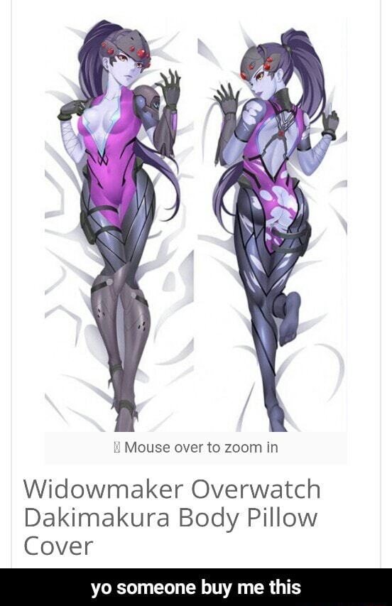 L' MOUSE over 10 zoom in Widowmaker Overwatch Dakimakura Body Pillow