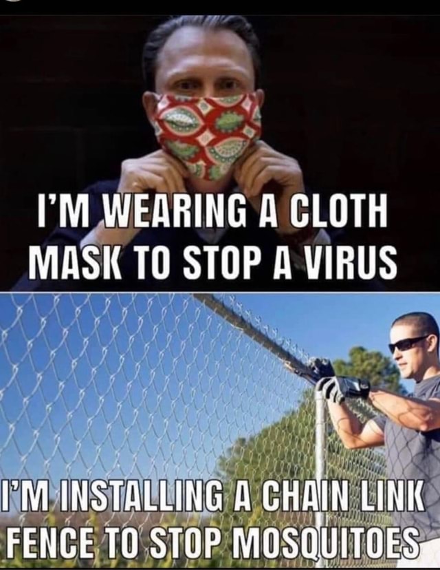 A EM I WEARING A CLOTH MASK TO STOP A VIRUS iFunny