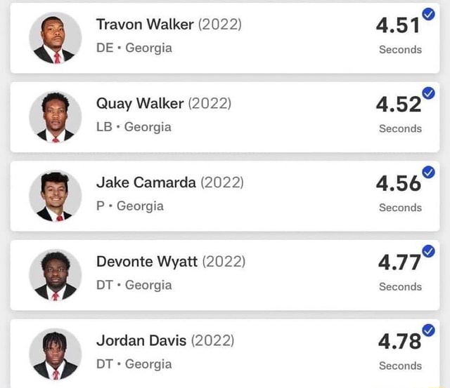 Travon Walker (2022) DE Quay Walker (2022) LB Jake