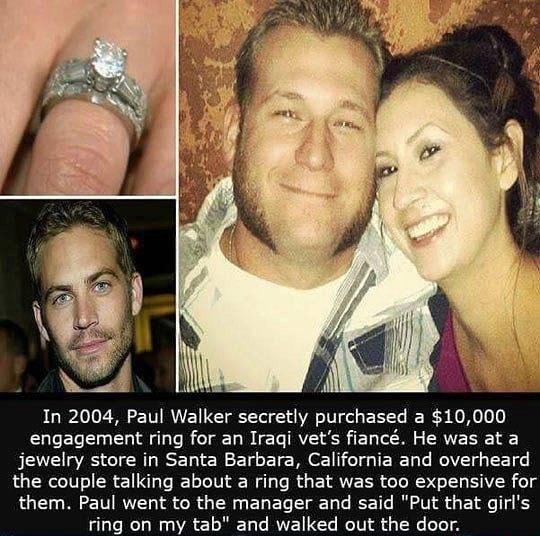 Wed In 2004, Paul Walker Secretly Purchased A $10,000 Engagement Ring ...