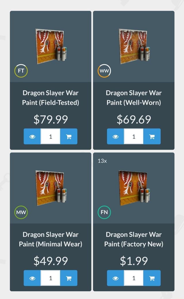 Dragon Slayer War Dragon Slayer War Paint (FieldTested) Paint (Well