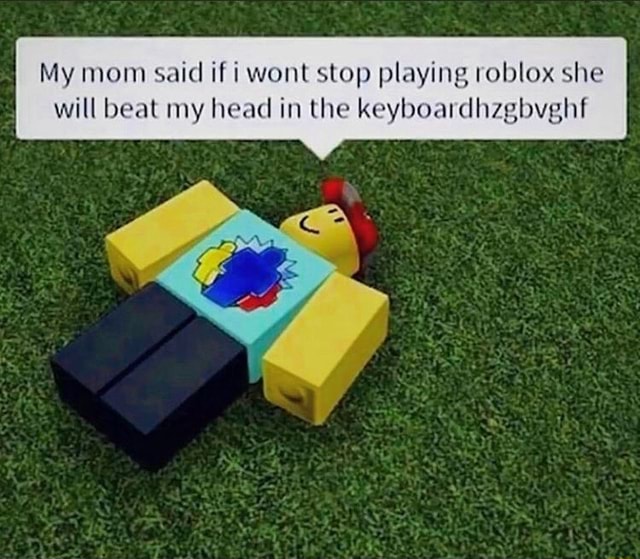 My mom said if i wont stop playing roblox she will beat my head in the ...