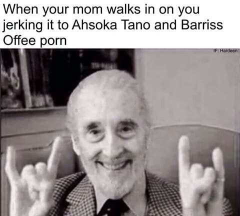 When your mom walks in on you jerking it to Ahsoka Tano and Barriss Offee  porn - iFunny :)
