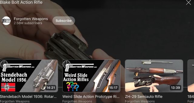 Blake Bolt Action Rifle Forgotten Weapons 2.56M subscribers Stendebach ...