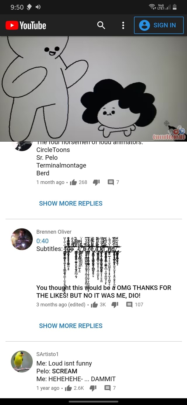 Youtube Q 8 Sign In Circletoons Sr Pelo Terminalmontage Berd Month Ago 268 7 Show More Replies Brennen Oliver Subtitles You Thought This Would Omg Thanks For The Likes But No