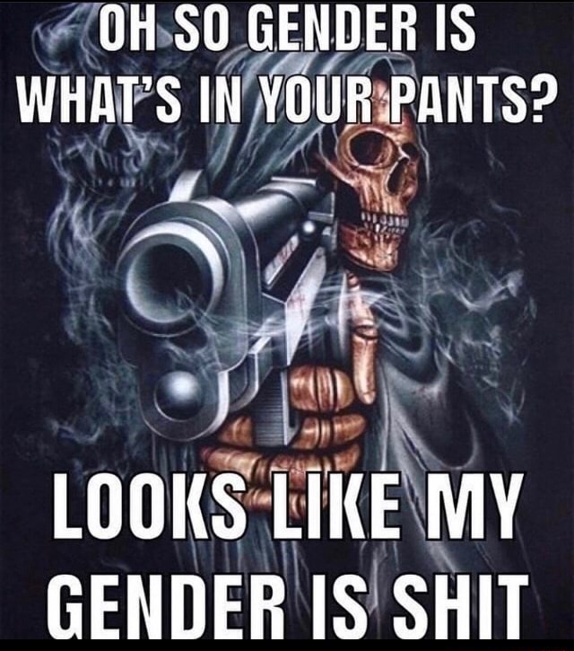 OH SO GENDER IS WHAT'S IN YOUR PANTS? at LOOKS LIKE MY GENDER IS SHIT