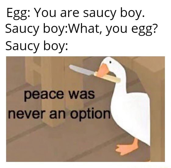 Egg You are saucy boy. Saucy boyWhat, you egg? Saucy boy iFunny