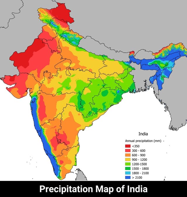 Precipitation Map of India - iFunny