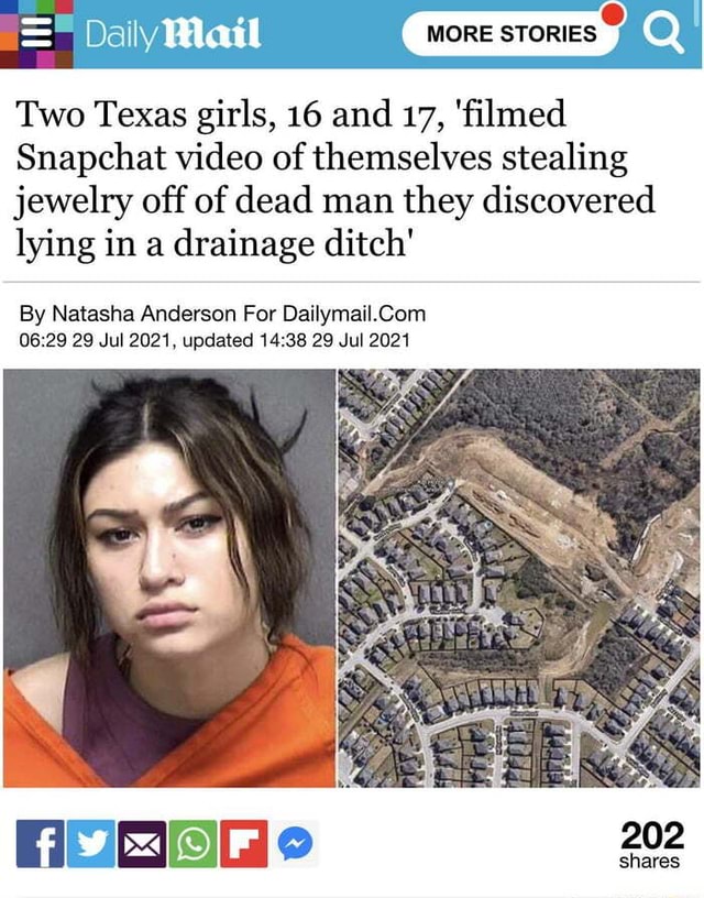 Daily Mail Two Texas girls, 16 and 17, 'filmed Snapchat video of ...