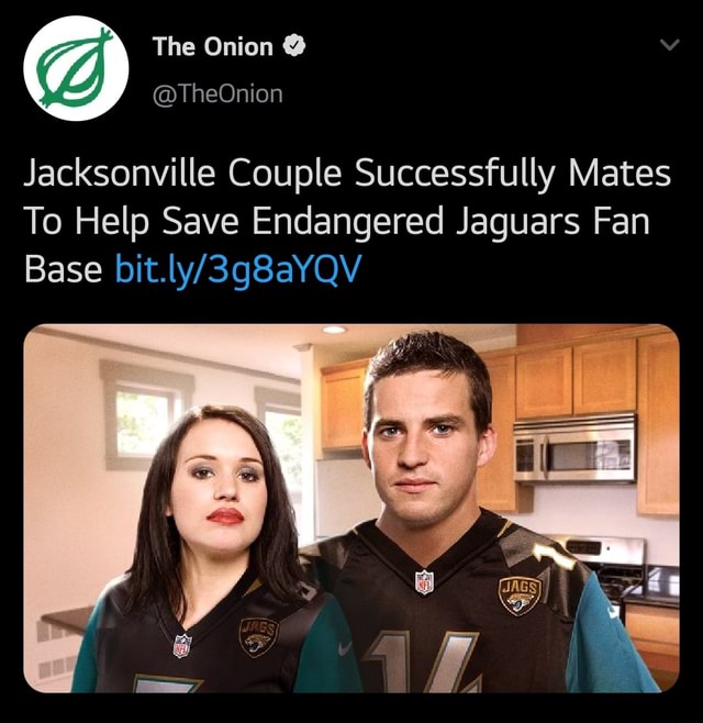 Jacksonville Couple Successfully Mates To Help Save Endangered Jaguars Fan Base iFunny