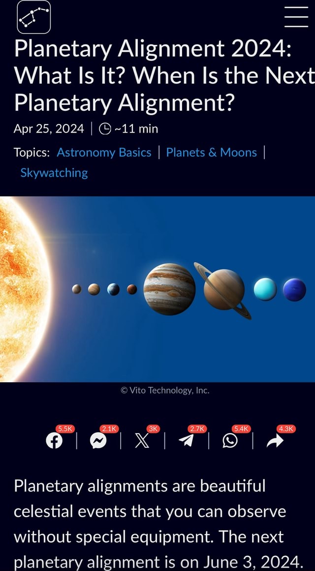 Planetary Alignment 2024: What Is It? When Is The Next Planetary ...