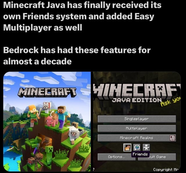 Minecraft Java has finally received its own Friends system and added ...