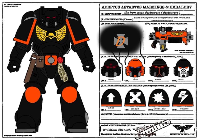 I made a home brew space marine chapter - ADEPTUS ASTARTES MARKINGS ...