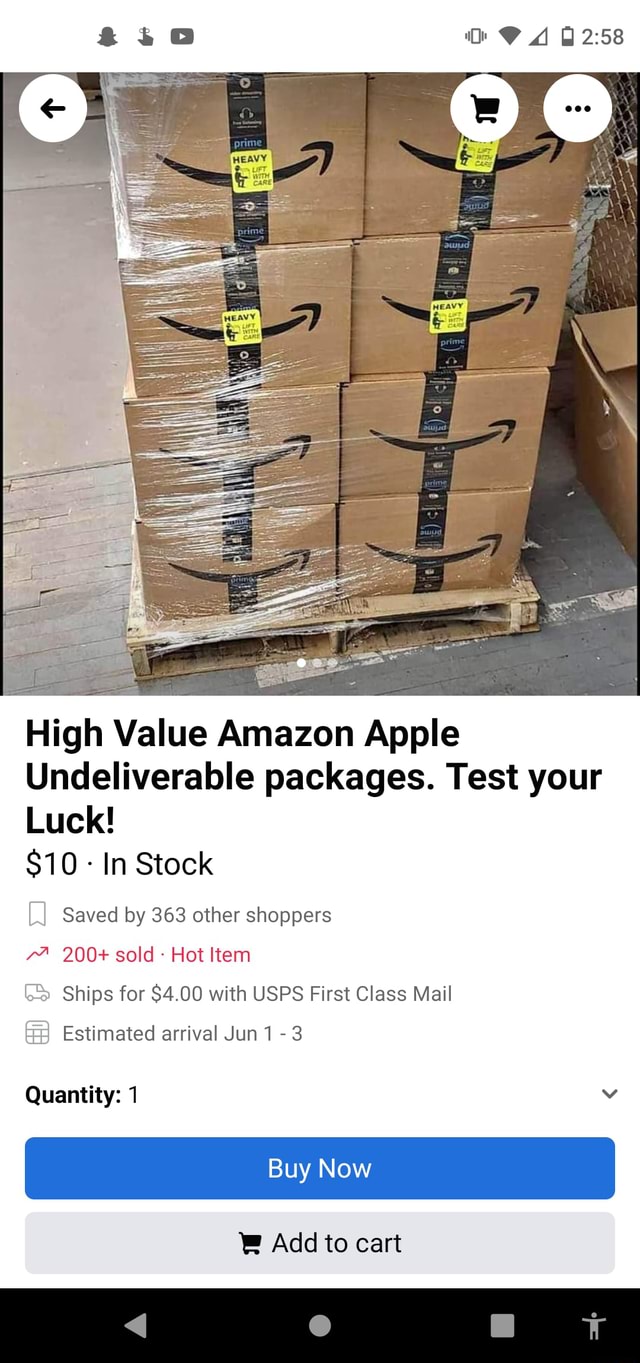 &io High Value Amazon Apple Undeliverable packages. Test your Luck! 10