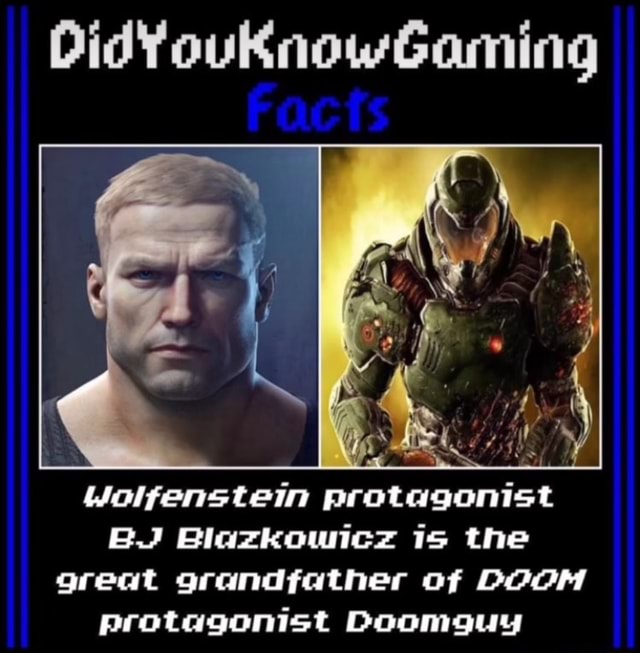 Did YouKnowGaming Wolfenstein Protagonist BI Blazkowicz Is The Great ...