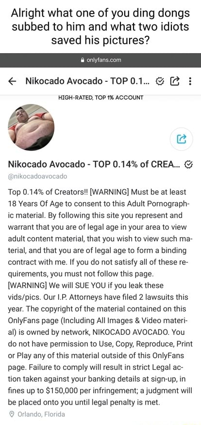 Nikocado avocado onlyfans leak