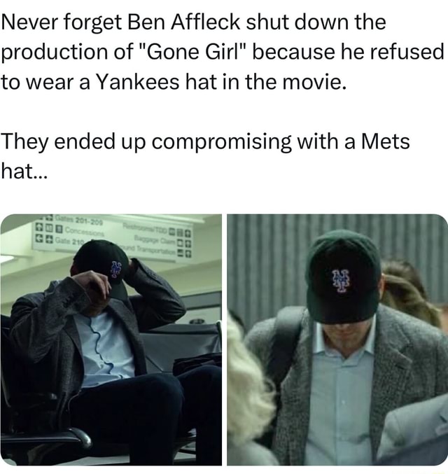 Ben Affleck Refuses to Wear Yankees Cap for 'Gone Girl' Film