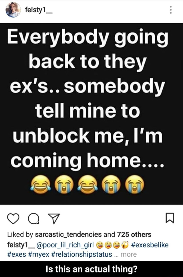 Me will unblock my ex Will My