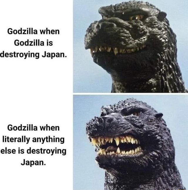 Godzilla When Godzilla Is Destroying Japan Godzilla When Literally