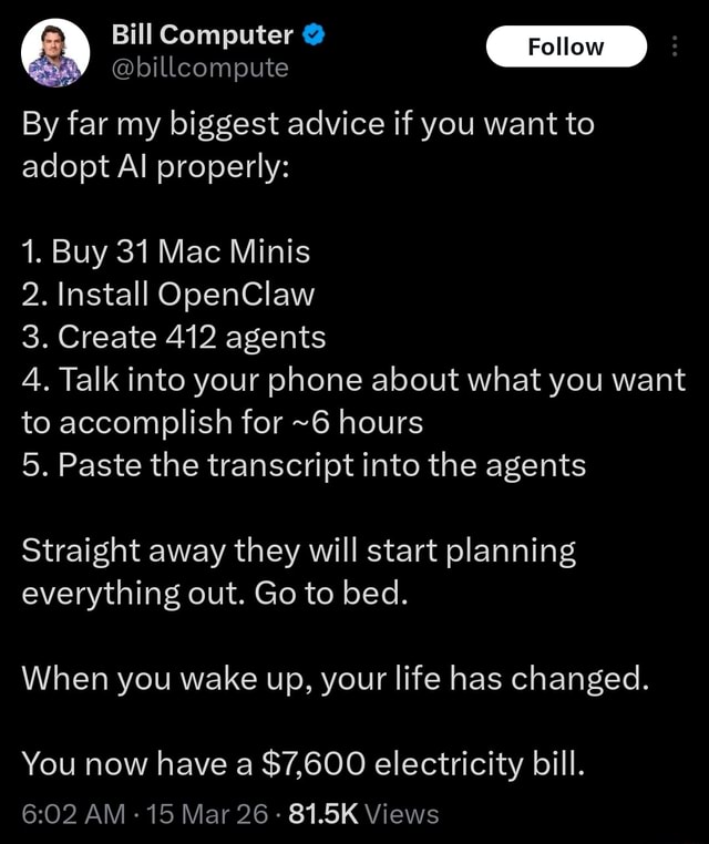 Bill Computer @ @billcompute Follow By far my biggest advice if you ...