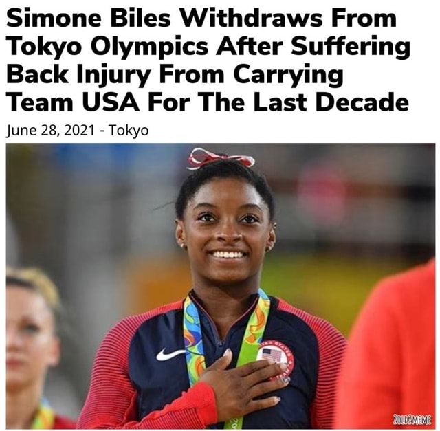 Simone Biles Withdraws From Tokyo Olympics After Suffering Back Injury