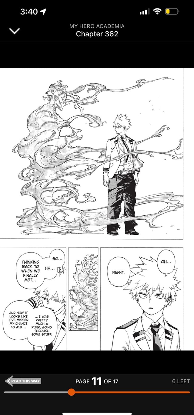 My Hero Acedemia Chapter 362 MY HERO ACADEMIA Chapter 362 60... I THINKING BACK TO WHEN FINALLY MET
