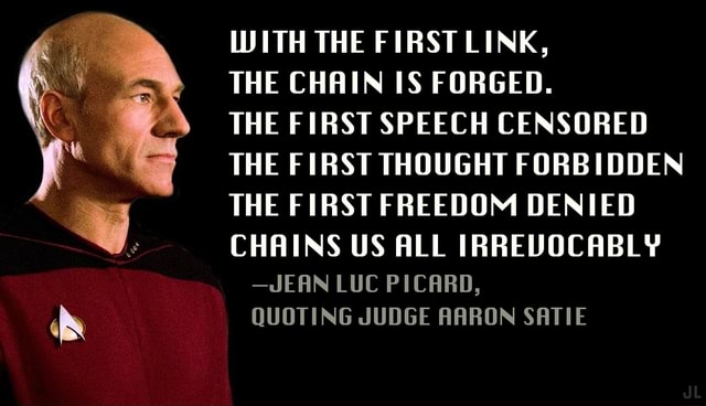 WITH THE FIRST LINK, THE CHAIN IS FORGED. THE FIRST SPEECH CENSORED THE ...