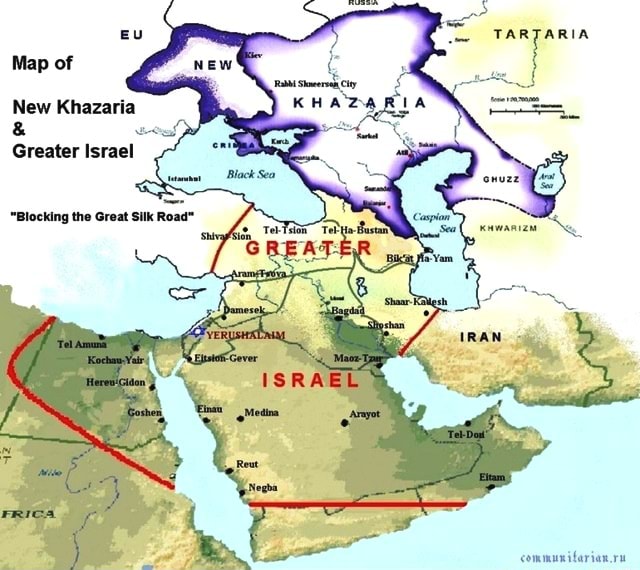 Map of New Khazaria Greater Israel commun ifarian.ra - iFunny Brazil