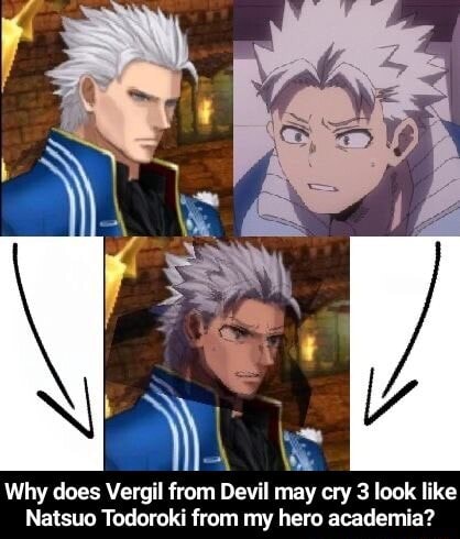 Why Does Vergil From Devil May Cry Look Like Natsuo Todoroki From My 