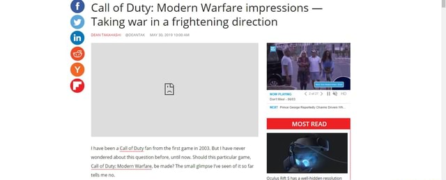 @ Call of Duty: Modern Warfare impressions - Taking war in a