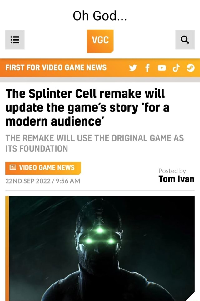 Splinter Cell Remake Will Rework Original Story for Modern Audiences