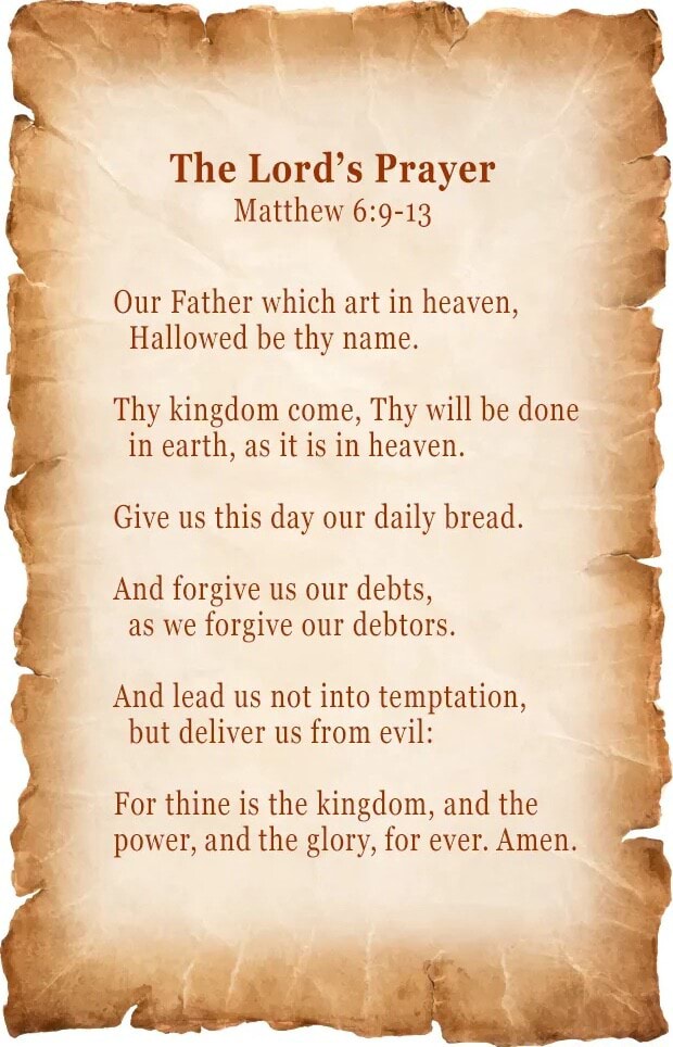 The Lord's Prayer Matthew Our Father which art in heaven, Hallowed be ...