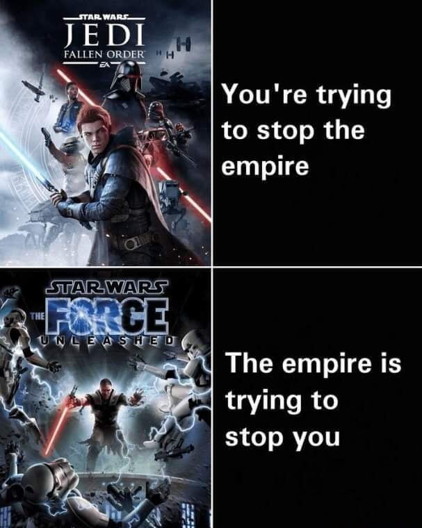 I You're trying to stop the empire The empire is trying to stop you ...