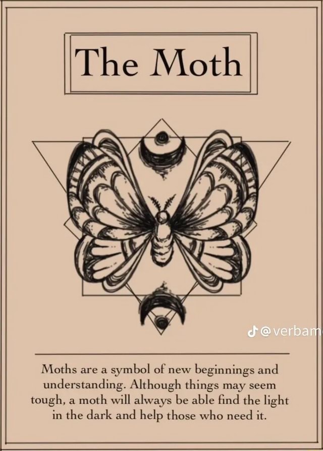 The Moth @verbann Moths are a symbol of new beginnings and