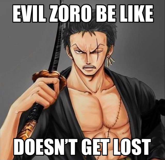 EVIL ZORO BE LIKE DOESNT GET LOST )