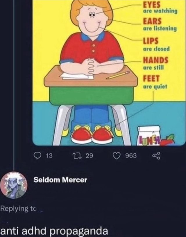 EYES e watching EARS are listening LIPS are "closed HANDS are still