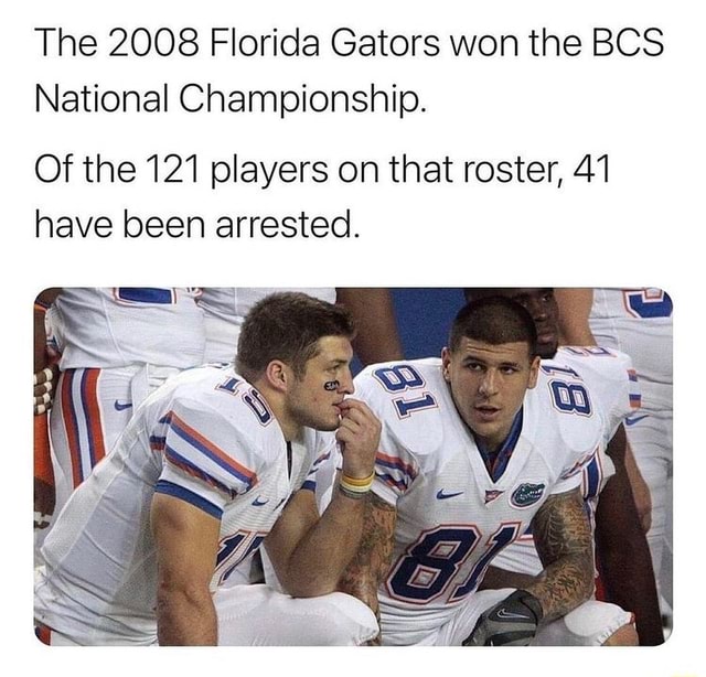 The 2008 Florida Gators won the BCS National Championship. Of the 121