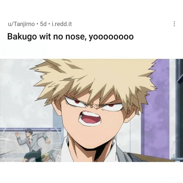 I.redd.it Bakugo wit no nose, yoooooo0o - iFunny