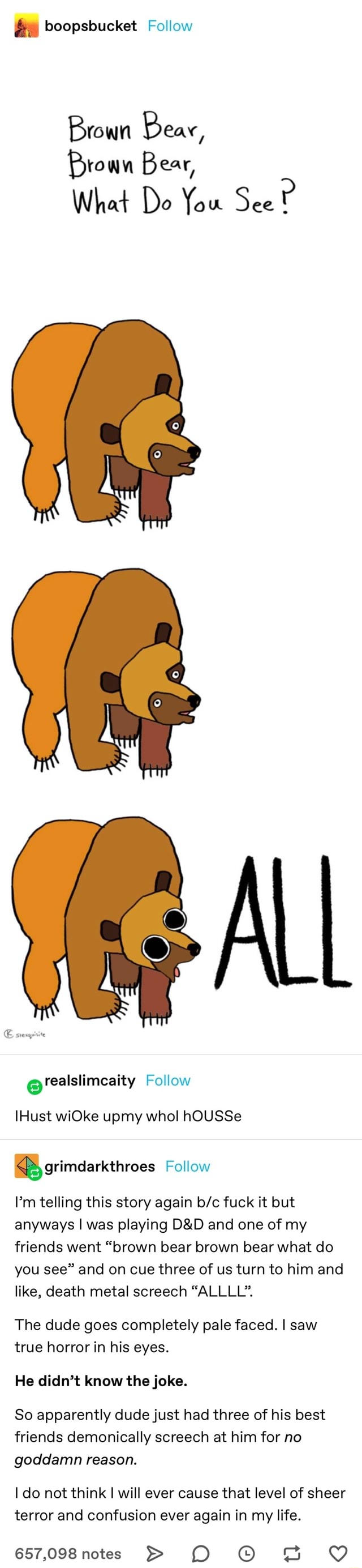 Boopsbucket Follow Brown Bear, Brown Bear, What Do You See? ste