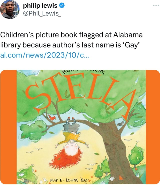 Philip lewis @Phil_Lewis_ Children's picture book flagged at Alabama ...