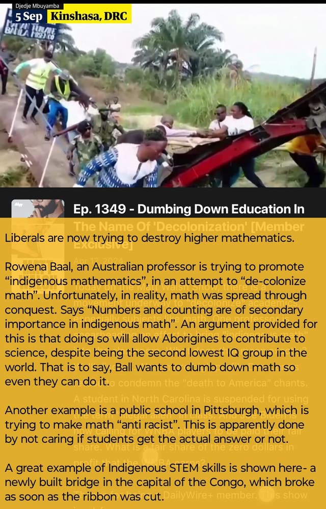 Djedje Mbuyamba Sep I Ep. 1349 - Dumbing Down Education In Liberals are ...