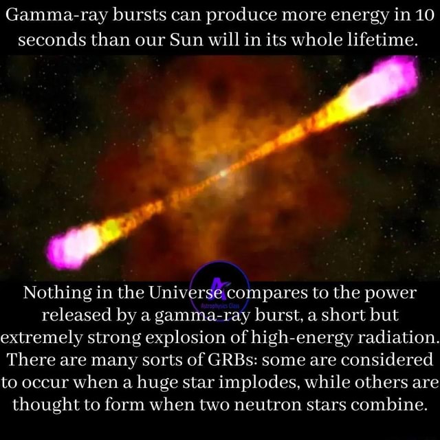 Gamma-ray bursts can produce more energy in 10 seconds than our Sun ...