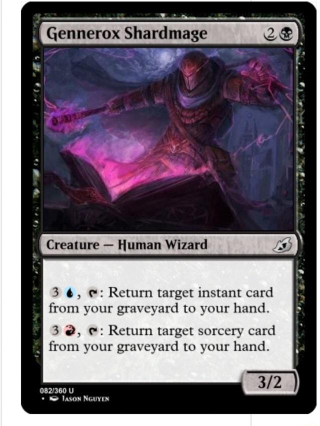 3 @: Return target instant card from your graveyard to your hand. 3 ...